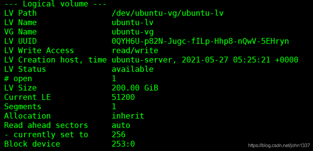 Ubuntu 20.04 逻辑分区(LVM)扩容-奥力呦给