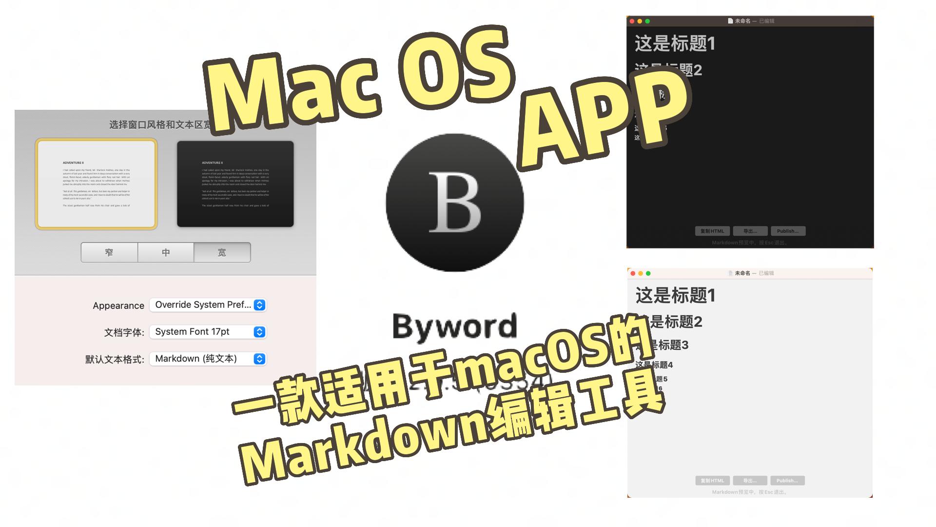 【编号：2208】Byword for Mac 一款适用于macOS的Markdown编辑工具-奥力呦给